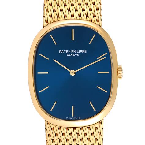 patek philippe golden ellipse 18kt gold watch|patek philippe gold watch price.